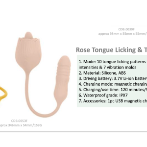 Rose Tongue Licking & Thrusting Vibrator